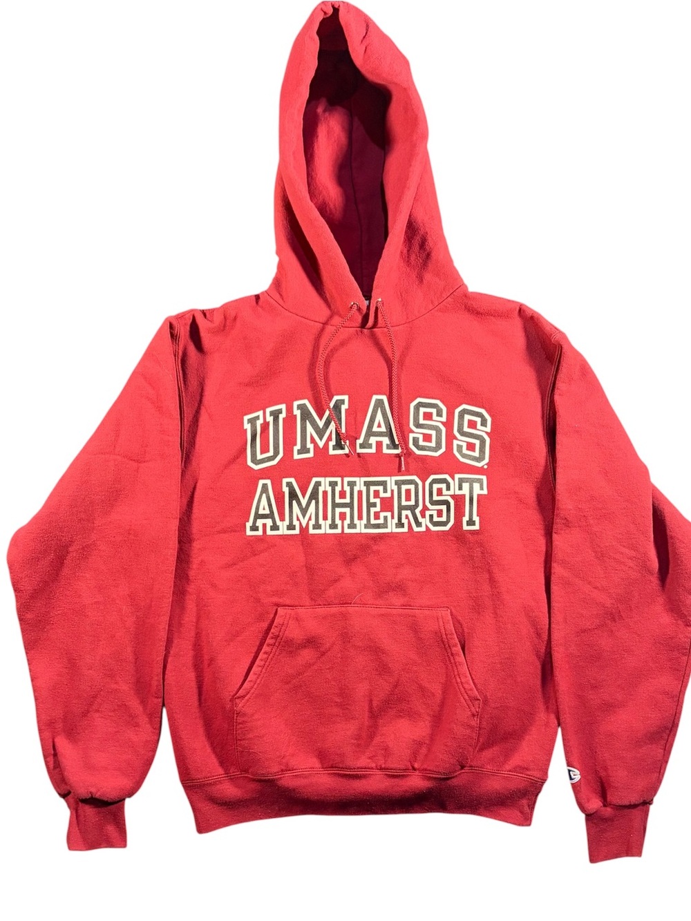 Champion Men’s Umass Amherst Red Hoodie Size S Cotton/Poly Blend